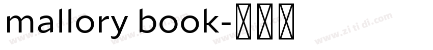 mallory book字体转换